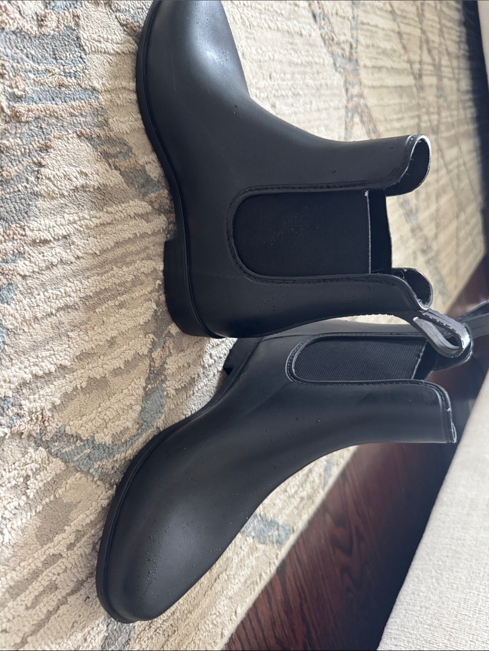 a new day Black Chelsea Rain Ankle Boots